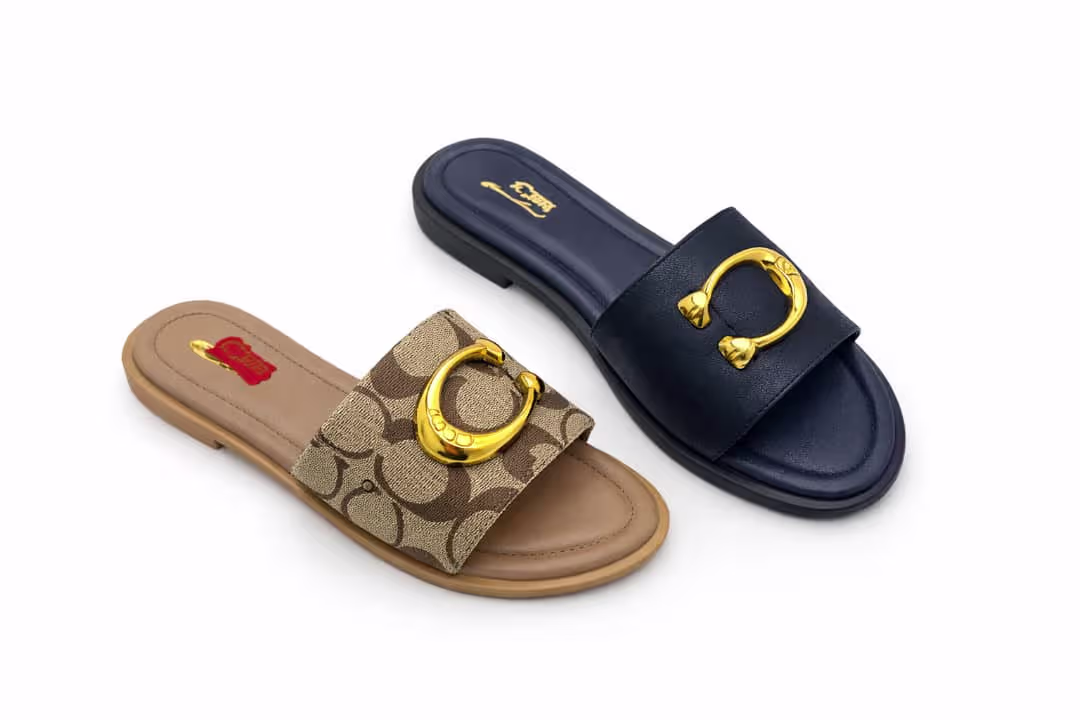 Heritage Monogram Horsebit Flat Slides